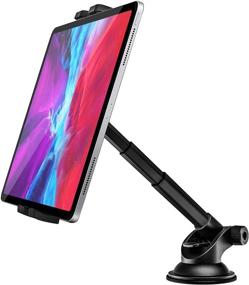 img 4 attached to Car Tablet Mount Woleyi Phone Tablet Accessories for Stands
