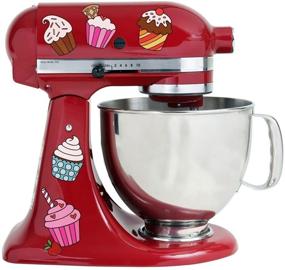 img 1 attached to 🧁 Vibrant Cupcake Vinyl Decals: Fun Stickers for Kitchen Mixers