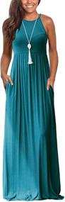 img 1 attached to 👗 Lamilus Maxi Dresses for Women: Sleeveless, Loose, and Plain Long Dress with Pockets – Ideal for Summer Casual Wear