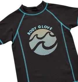 img 3 attached to 👕 Boys' Body Glove Rash Guard Set - 4 Piece UPF 50+ Short Sleeve Swim Shirt and Swimsuit Set (Little Boy)