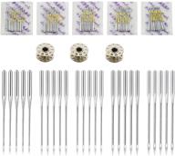 🧵 sewing machine needles, 50pcs universal regular point for singer, brother, janome, varmax - hax1 sizes 65/9, 75/11, 90/14, 100/16, 110/18 by meiho lives logo