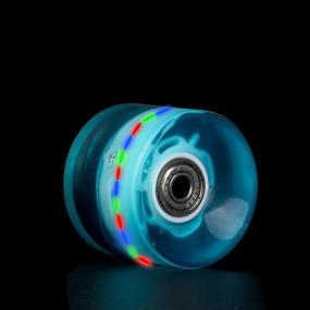 img 1 attached to 🔵 NONMON LED Light Longboard Wheels, 60mm 78A Replacement Skateboard Cruiser Wheels with ABEC-9 608ZZ Bearings, 4 Pack, Blue