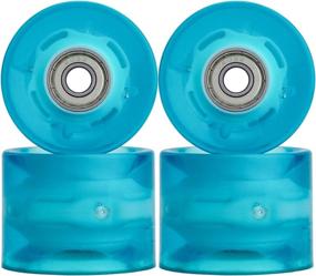 img 4 attached to 🔵 NONMON LED Light Longboard Wheels, 60mm 78A Replacement Skateboard Cruiser Wheels with ABEC-9 608ZZ Bearings, 4 Pack, Blue