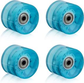 img 3 attached to 🔵 NONMON LED Light Longboard Wheels, 60mm 78A Replacement Skateboard Cruiser Wheels with ABEC-9 608ZZ Bearings, 4 Pack, Blue