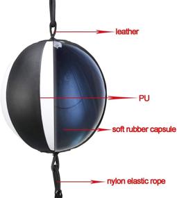 img 1 attached to Mumian PU Leather Boxing Ball: Double End Gym Speed Dodge Ball for MMA Boxing Training and Agility Workout