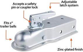 img 2 attached to 🚂 YEOPGYEON 2" Ball Size Straight Trailer Coupler with 3" Channel Size, 3500 lbs Capacity, Zinc-Plated