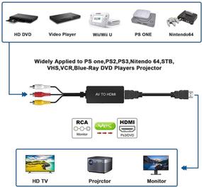 img 3 attached to Улучшите свой просмотр с помощью преобразователя RCA в HDMI - подключайте игровые приставки, DVD-плееры, ВCR и другие устройства к устройствам HDMI!