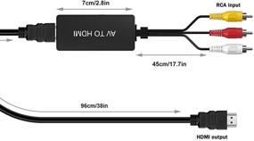 img 1 attached to Улучшите свой просмотр с помощью преобразователя RCA в HDMI - подключайте игровые приставки, DVD-плееры, ВCR и другие устройства к устройствам HDMI!