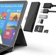 🚀 rocketek surface pro usb hub docking station 6-in-1 adapter with 4k dp displayport, 3 usb 3.0 ports (5gps), sd/tf card reader - compatible with surface pro 6/5/4 logo