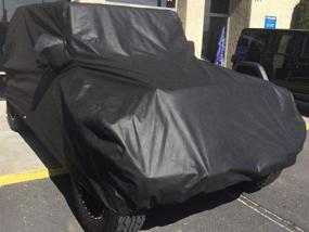 img 1 attached to 🚗 Custom Fit Black Car Cover for 2004-2021 Jeep Wrangler Unlimited JK JL 4 Door Sport Sahara Rubicon Moab SUV by Xtrashield