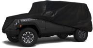 🚗 custom fit black car cover for 2004-2021 jeep wrangler unlimited jk jl 4 door sport sahara rubicon moab suv by xtrashield logo