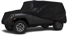 img 4 attached to 🚗 Custom Fit Black Car Cover for 2004-2021 Jeep Wrangler Unlimited JK JL 4 Door Sport Sahara Rubicon Moab SUV by Xtrashield