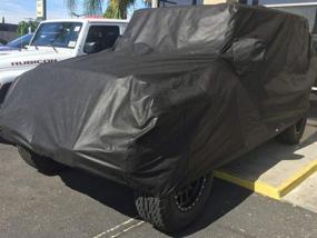 img 3 attached to 🚗 Custom Fit Black Car Cover for 2004-2021 Jeep Wrangler Unlimited JK JL 4 Door Sport Sahara Rubicon Moab SUV by Xtrashield