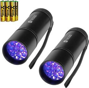 img 4 attached to 🔦 2-Pack UV Black Light Flashlights with 12 LEDs - Handheld Pet Urine Detector for Dry Dog Urine and Scorpion Detection, Includes 6 AAA Batteries