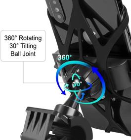 img 3 attached to 🚲 Универсальное крепление для телефона на велосипеде с регулировкой на 360 градусов для iPhone X 8 7 6 5 Plus Samsung S9 S8 S7 S6 S5 - Универсальное крепление на руль мотоцикла/велосипеда для просмотра времени, карт, музыки, GPS-навигации.