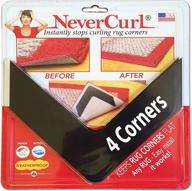 🚫 nevercurl: the ultimate solution to rug corner curling - perfect v shape design for indoor & outdoor rugs. made in usa, patented and safe for wood floors! logo