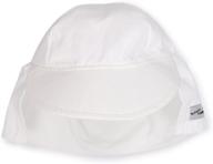 🧢 flap happy little boys' organic flap hat - upf 50+ protection, natural color, size medium logo