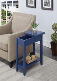 img 2 attached to American Heritage Cobalt Blue Flip Top End Table by Convenience Concepts