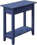 american heritage cobalt blue flip top end table by convenience concepts логотип