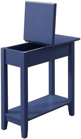 img 1 attached to American Heritage Cobalt Blue Flip Top End Table by Convenience Concepts