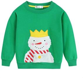 img 4 attached to EULLA Little Boys Girls Sweatshirt: Stylish Toddler Christmas Clothes for Boys Ages 1-7