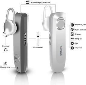 img 3 attached to В наушниках Bluetooth V5.0 для мобильных телефонов - 16 часов разговора, шумоподавляющий микрофон, водонепроницаемость IPX5 - совместимость с iPhone, Android, Samsung