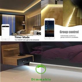 img 1 attached to 🌟 Enhance Your Space with Dimmable Dual White LED Strip Lights - Bluetooth APP Control for Home, Kitchen, Bedroom, Under Cabinet - 16.4ft/5M 5025 300 LEDs Warm White/Daylight 2700K-6000K Flexible LED Light Strip Kit