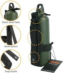 img 1 attached to 🔥 EXCELLENT ELITE SPANKER Tactical Military Portable Belt Bottle Holder Pouch Molle Adjust EDC Water Bottle Carrier: Ultimate Solution for Hunting, Walking, Running, and Traveling