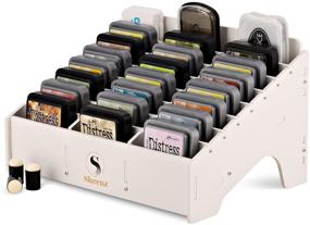img 2 attached to Sheenz Ink Pad Storage Holder and Stamp Pad Storage with 24 Slots - Ideal for Distress Oxide and Stampin Up and other Brands - Can be Positioned Horizontally or Vertically with Detachable Divider - Includes 3 Sponge Finger Daubers