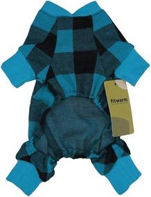 img 1 attached to Fitwarm Cotton Buffalo Plaid Pet Pajamas - Dog Clothes, Puppy Apparel, Cat Onesies, Jammies, Doggie Jumpsuits