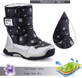 img 3 attached to 🌨️ JACKSHIBO Waterproof Winter Snow Boots for Kids - Keep Your Child Warm and Dry!