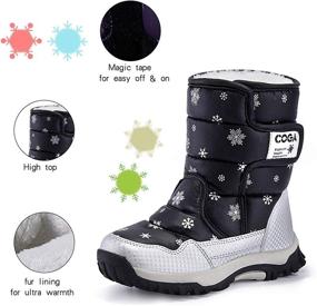 img 2 attached to 🌨️ JACKSHIBO Waterproof Winter Snow Boots for Kids - Keep Your Child Warm and Dry!