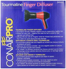 img 2 attached to 💁 Conair Pro Tourmaline Universal Finger Diffuser, Black: Perfect Styling Accessory for Effortless Hair Drying and Volume Boost