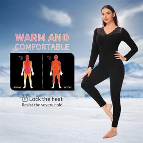 img 2 attached to 🔥 Warm & Cozy: JOYSHAPER Womens Cotton Thermal Underwear Tops with Fleece Lining - Ideal for Winter Layering