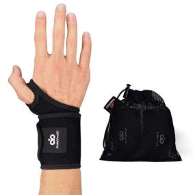 img 4 attached to Copper Wrist Brace Support Pair - INDEEMAX: Carpal Tunnel, Pain Relief, Arthritis, Tendonitis. Adjustable Compression Wraps for Sleeping and Typing. Suitable for Right/Left Hand. Women/Men.