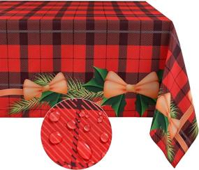 img 4 attached to Romanstile Christmas Checkered Rectangle Tablecloth