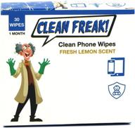 clean freak phone wipes for smartphones, electronics, and toys - 30 pack - low wetness formula for sensitive devices such as iphone, ipad, android &amp; samsung - promoting health and safe use of devices logo