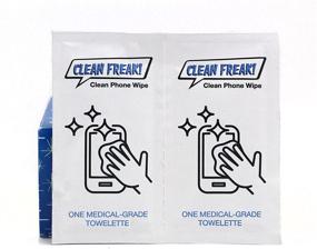 img 2 attached to CLEAN FREAK Phone Wipes for Smartphones, Electronics, and Toys - 30 Pack - Low Wetness Formula for Sensitive Devices Such as iPhone, iPad, Android &amp; Samsung - Promoting Health and Safe Use of Devices