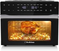 🍕 beelicious smart oven air fryer: 32qt extra large toaster oven with rotisserie, dehydrator, and digital convection - perfect for pizza! 6 accessories included - 1800w, in sleek black логотип