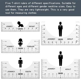 img 1 attached to 👕 7-Piece T-Shirt Ruler Guide Set for Precise Vinyl Alignment – Centering T-Shirt Rulers by JOINREY: Essential Tools for Applying Vinyl, Sublimation, and Heat Press on Clothing – Perfect Drafting Tools for Clothing Design