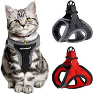 🐱 escape proof cat harness for walking - 2 pack, lightweight kitten vest with lifetime replacement. easy control, breathable & reflective strip (no leash) logo