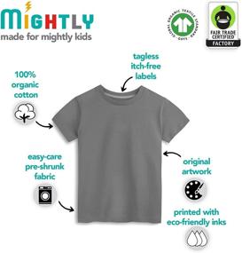 img 1 attached to Mighty T-рубашки сертифицированный Crewneck для малышей