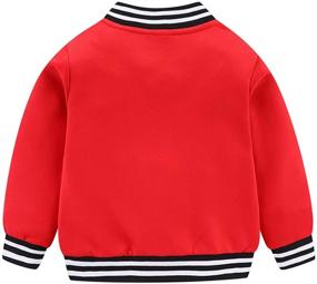 img 2 attached to 🧥 Куртка LittleSpring Little Bomber: Стильная детская одежда для мальчиков в стиле бейсбол для курток и пальто.