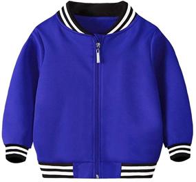 img 4 attached to 🧥 Куртка LittleSpring Little Bomber: Стильная детская одежда для мальчиков в стиле бейсбол для курток и пальто.