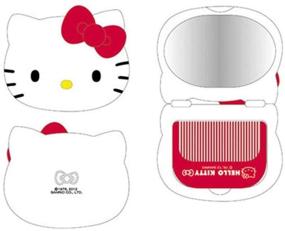 img 2 attached to 🐱 Adorable Hello Kitty Die Cut Compact Mirror with Stylish Red Bow