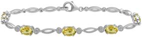 img 2 attached to Jewelili Sterling Citrine Fashion Bracelet