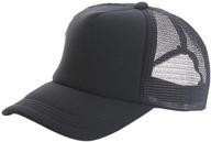 🧢 toptie kids adjustable snapback trucker cap - 2 tone mesh curved bill logo