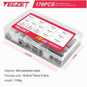 img 3 attached to YEEZET 44Set M6 M8 M10 Heavy Duty Bolts And Nuts Assortment Kit