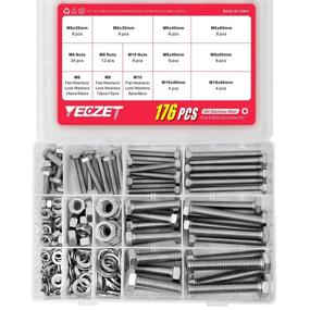 img 2 attached to YEEZET 44Set M6 M8 M10 Heavy Duty Bolts And Nuts Assortment Kit