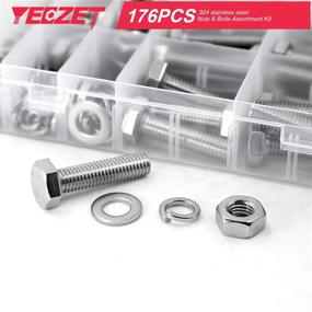 img 1 attached to YEEZET 44Set M6 M8 M10 Heavy Duty Bolts And Nuts Assortment Kit